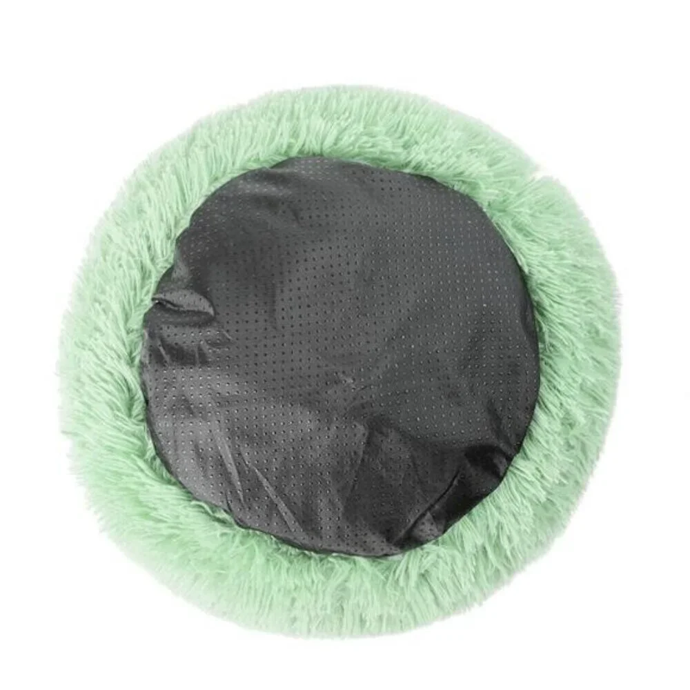 Round Plush Pet Bed Dogs Cats,Fluffy Soft Warm Calming Dog Bed Sleeping 16 Inch